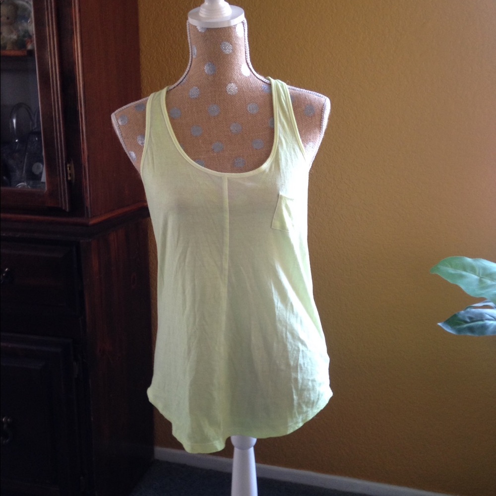 COPY - Pale yellow razor back tank